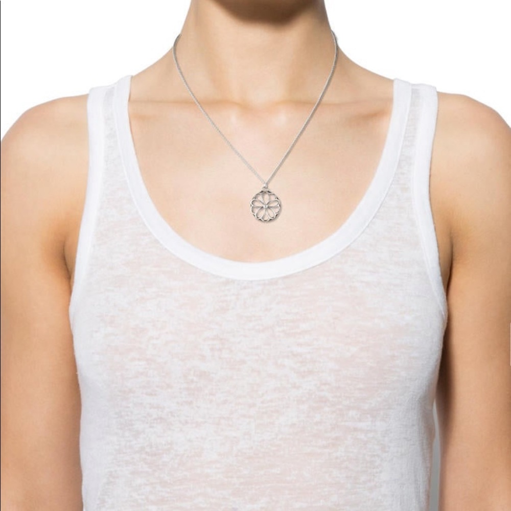 Tiffany & Co. Garden Medallion Pendant, Sterling Silver with Diamond